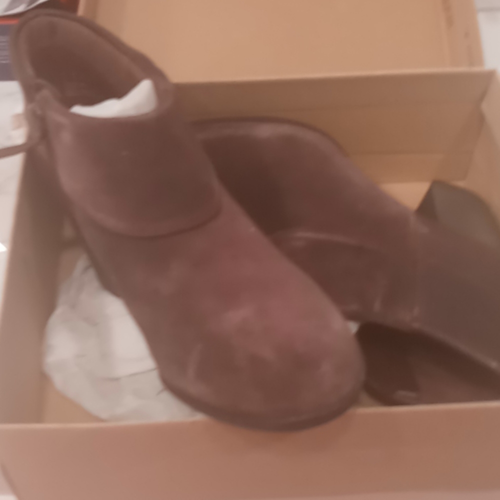 Clarks low cut boots in Aubergine